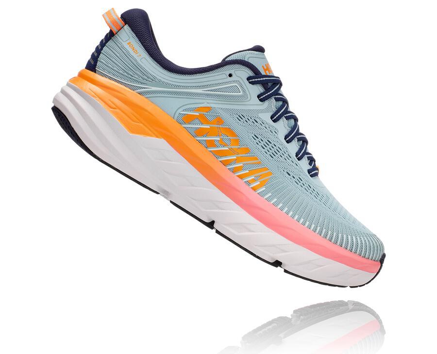 Chaussure Running Hoka One One Bondi 7 Femme - Bleu - OFN-810269